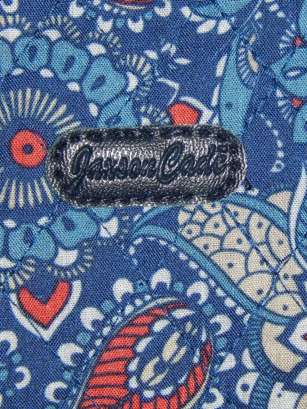 LOT Set 3 Jaxson Cade Paisley Blue Makeup Cosmetic Travel Quilted Case Bag Tote